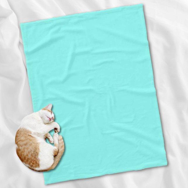 Couverture Polaire Petite chic aqua turquoise Robins Bleu oeuf (Girly chic turquoise aqua Robins Egg Blue Fleece Blanket)