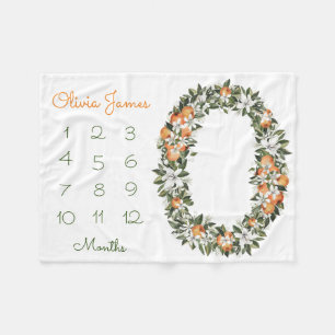 Couverture Polaire Petite Cutie Baby Milestone Mensuelle Blanket bébé