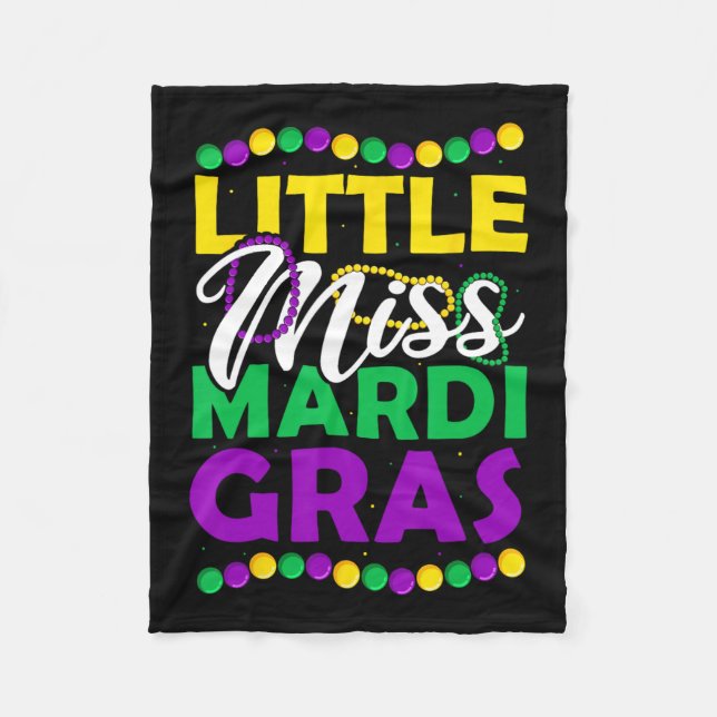 Couverture Polaire Petite Miss Mardi Gras Vêtements de carnaval pour  (Devant)
