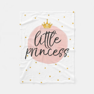 Couverture Polaire Petite Princesse Blanche bébé Baby shower cadeau 
