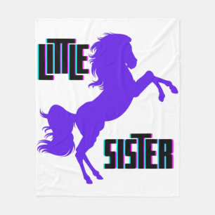 Couverture Polaire Petite soeur Pony pourpre
