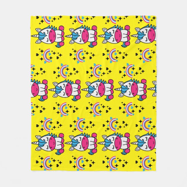 Couverture Polaire Petites filles Unicorn Pony (Devant)