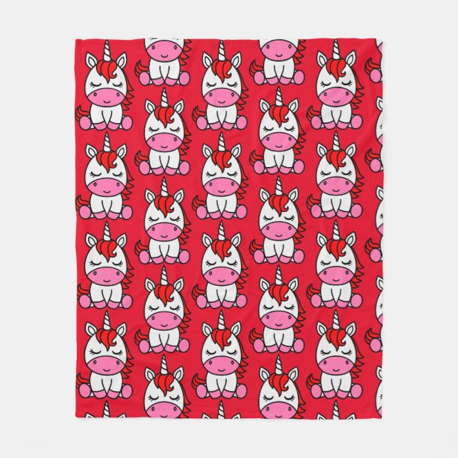Couverture Polaire Petites filles Unicorn Pony (Devant)