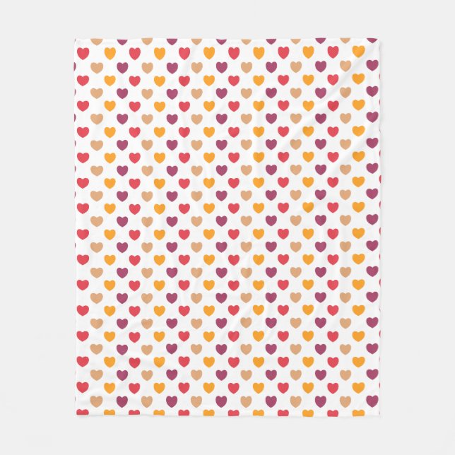 Couverture Polaire Petits Coeurs | LH-05 | (Devant)