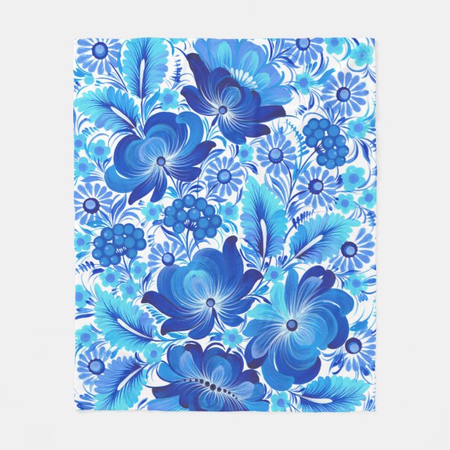 Couverture Polaire Petrikivka Ukrainian traditional folk art (Devant)