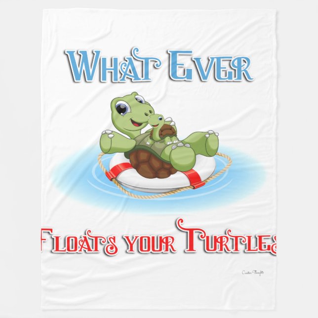Couverture Polaire Peu importe ce qui flotte vos tortues (Devant)