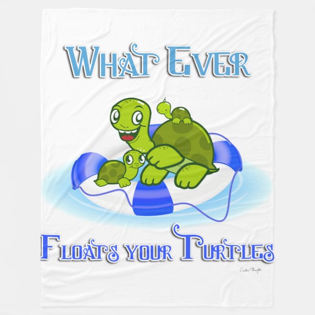 Couverture Polaire Peu importe ce qui flotte vos tortues 3 (Devant)