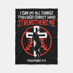 Couverture Polaire Peut Faire Toutes Choses Baseball Religieux Chréti