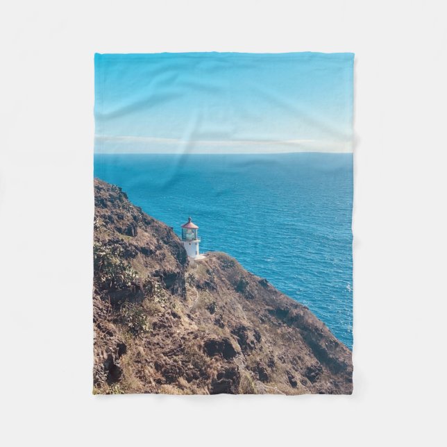 Couverture Polaire phare sur la falaise océan bleu Hawaï (Devant)