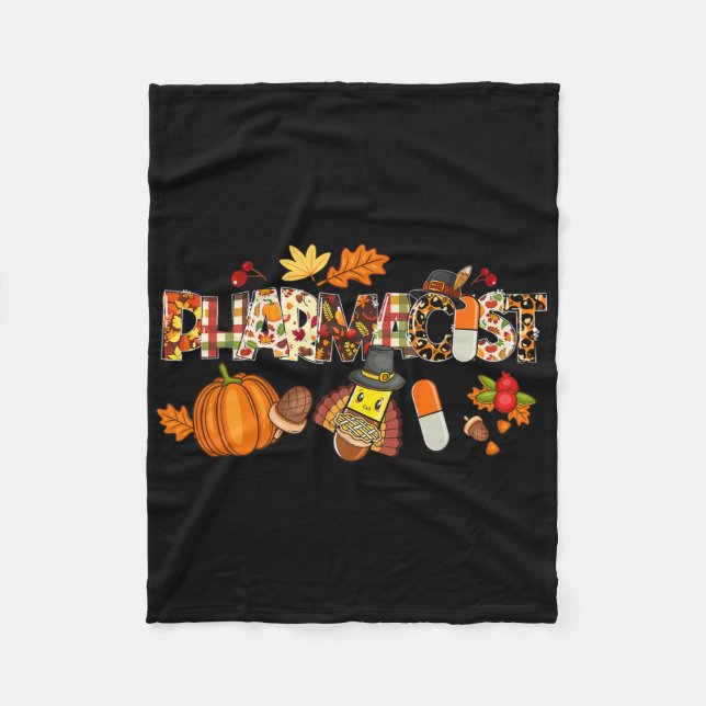 Couverture Polaire Pharmacien Leopard Casquette Automne Thanksgiving  (Devant)