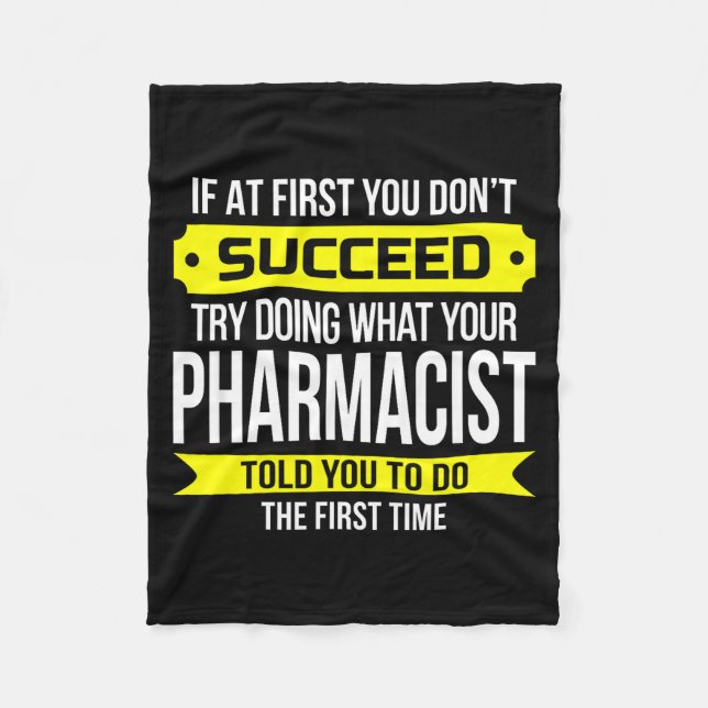 Couverture Polaire Pharmacist Gits If At First You Don't Succeed Funn (Devant)