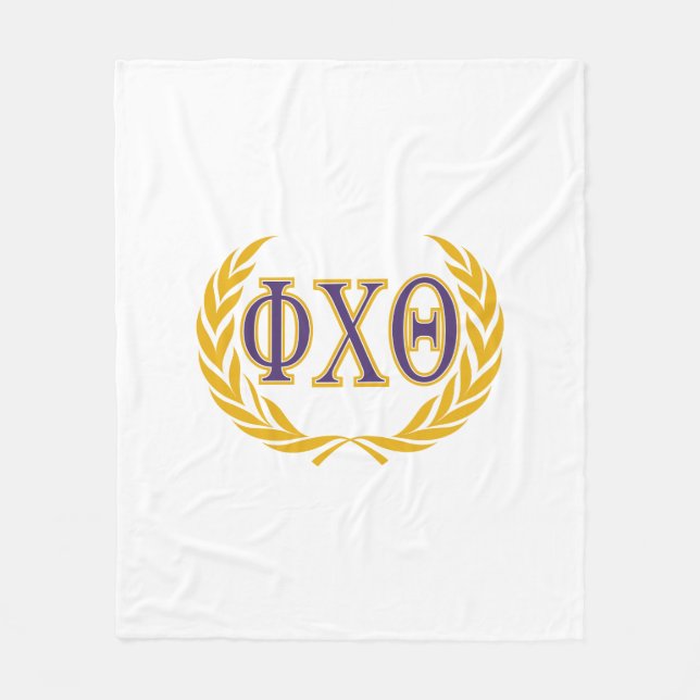 Couverture Polaire Phi Chi Theta | Grecques avec Couronne (Devant)