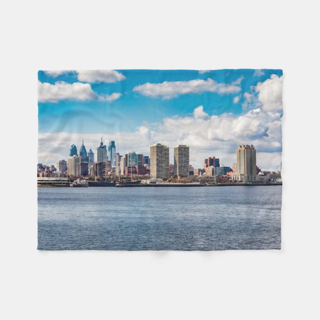 Couverture Polaire Philadelphie Skyline (Devant (Horizontal))