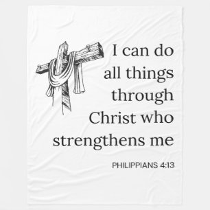 Couverture Polaire Philippiens 4:13 Bible Scripture KJV Citation