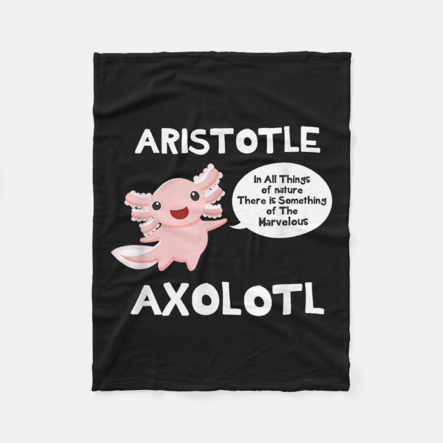 Couverture Polaire Philosophie historique Aristote Axolotl Citation P (Devant)