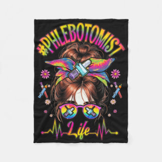 Couverture Polaire Phlebotomiste Vie Messy Bun Femmes Infirmière Phle