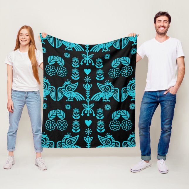 Couverture Polaire Phoenix Bird Fold Art Imprimer (En situation)