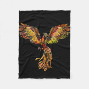 Couverture Polaire Phoenix se levant - sur le noir