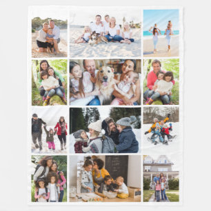 Couverture Polaire Photo Collage 12 images