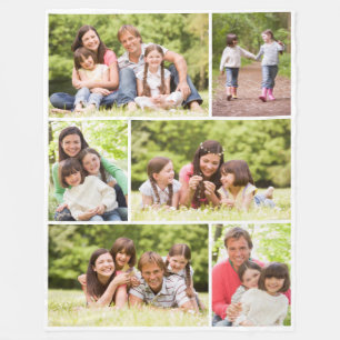 Couverture Polaire Photo Collage 6 images