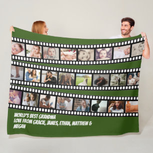 Couverture Polaire Photo Collage bande film personnalisé do-it-yourse