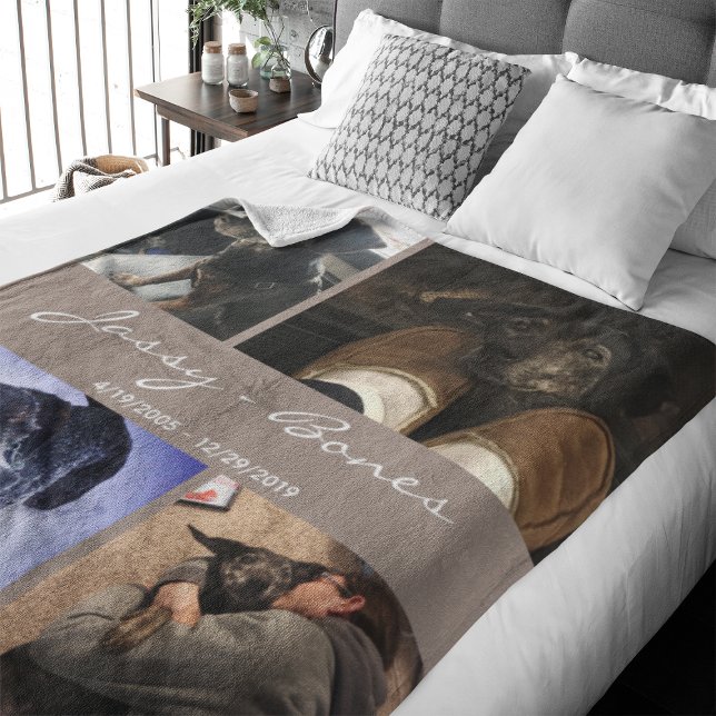 Couverture Polaire Photo Collage de collection de animaux de compagni (Capture precious pet moments with our Modern Pet Photo Collage Fleece Blanket. )