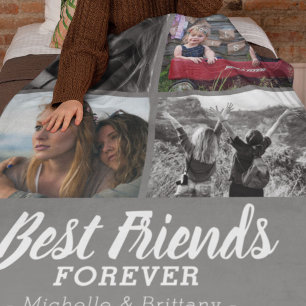 Couverture Polaire Photo d'amis modernes les plus chers Gris