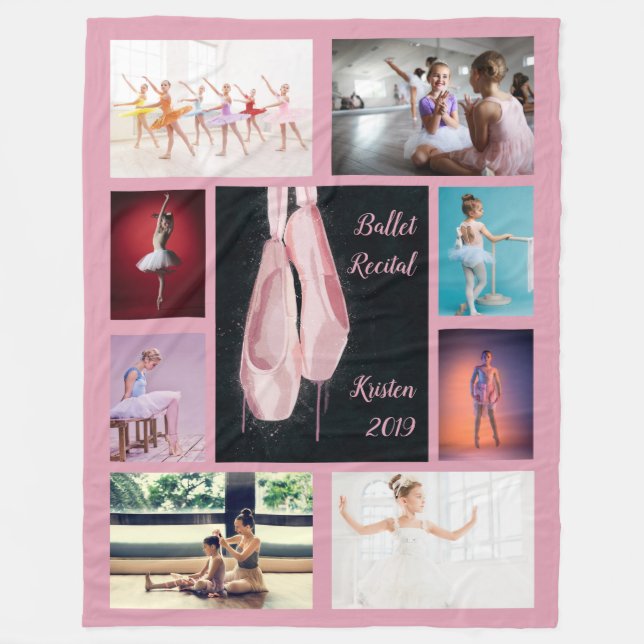 Couverture Polaire Photo de chaussures de ballet personnalisées (Devant)