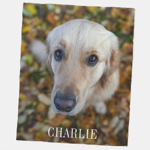 Couverture Polaire Photo de chien personnalisé