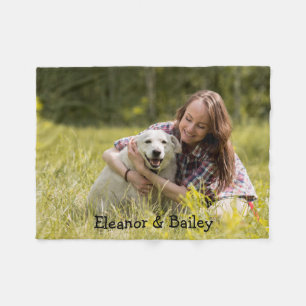 Couverture Polaire Photo de compagnie moderne et amusant Monogramme p