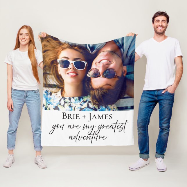 Couverture Polaire Photo de couple (En situation)