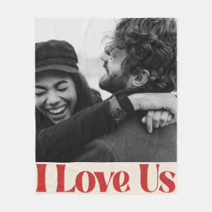 Couverture Polaire Photo de couple personnalisé « Je t'aime nous » po