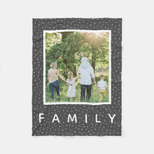 Couverture Polaire Photo de famille cosy et mignonne