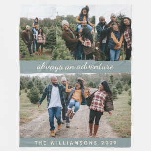 Couverture Polaire Photo de famille personnalisée Collage Devis d'ave