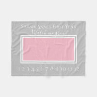 Photo de la Milestone de la fille rose et grise