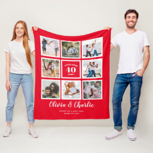 Couverture Polaire Photo de l'anniversaire du Mariage Parents