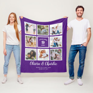 Couverture Polaire Photo de l'anniversaire du Mariage Parents