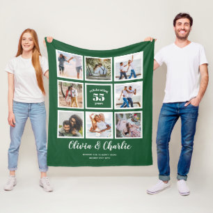 Couverture Polaire Photo de l'anniversaire du Mariage Parents