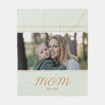 Photo de maman établie minimaliste or et vert saug