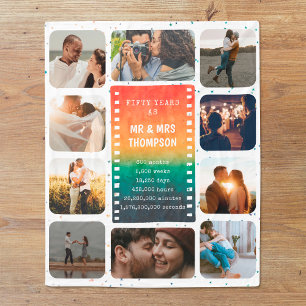 Couverture Polaire Photo de rétro-coucher de soleil M. et Mme pour le