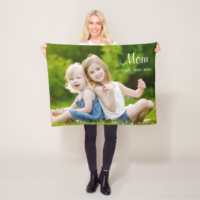 Couverture Polaire Photo de script moderne établi par maman personnal (En situation)