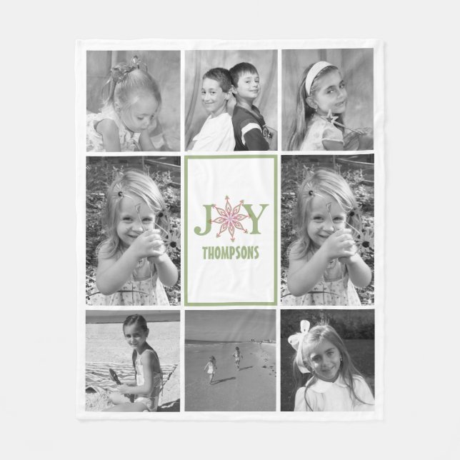 Couverture Polaire Photo de Snowflake Typografy Holiday Christmas (Devant)