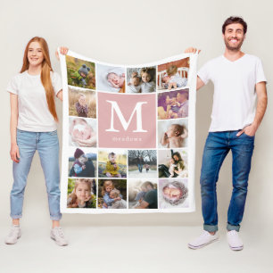 Couverture Polaire Photo du monogramme familial