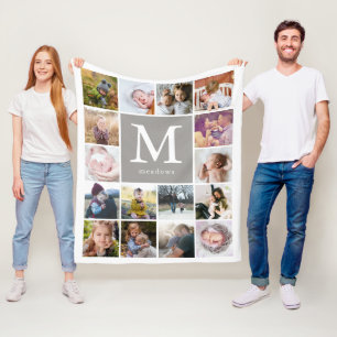 Couverture Polaire Photo du monogramme familial