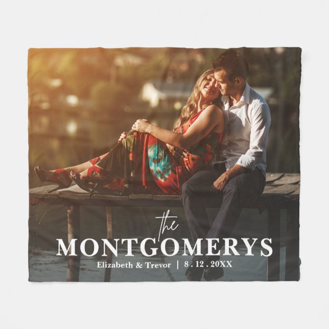 Couverture Polaire Photo en couple moderne (Devant (Horizontal))