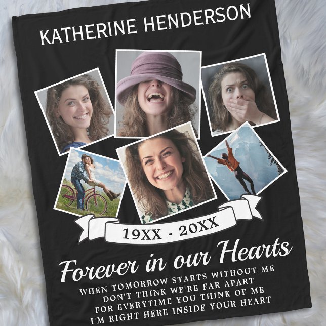 Couverture Polaire Photo en mémoire d'amour (Créateur téléchargé)