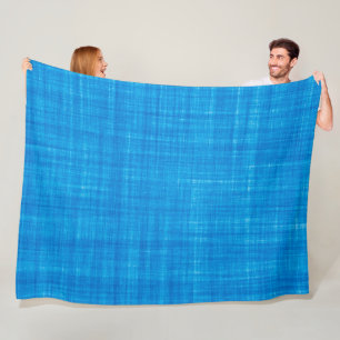 Couverture Polaire Photo en tissu bleu textile