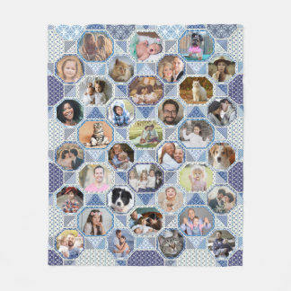 Couverture Polaire Photo Famille Collage Couette Bleue Look 35 Photos