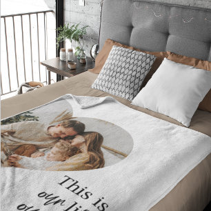 Couverture Polaire Photo Famille Couple Moderne & Citation Famille Ca