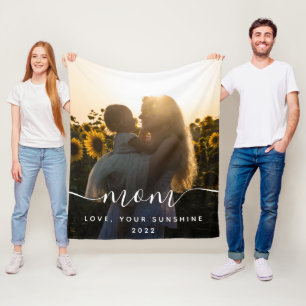 Couverture Polaire Photo Maman Blanche polaire